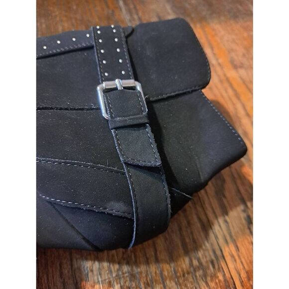 10M ...me too Black Buckle Embellished High Heel Pump Ankle Boots Booties Shoes - Picture 11 of 11